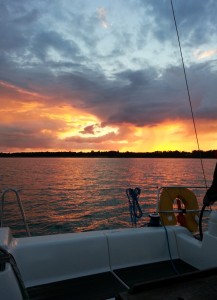 Sunset on Day Skipper Course