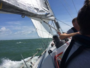 Sailing with a reef in