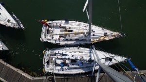 repair at the top of Lady V Mast